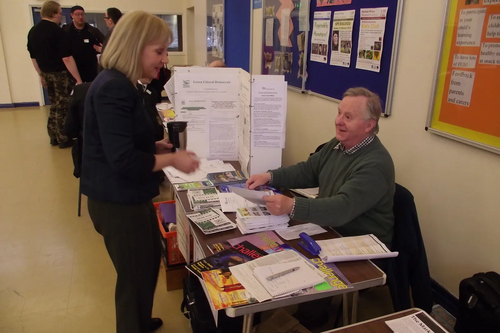 The Green Liberal Democrats stall at the 2013 North West Regional Spring Conference