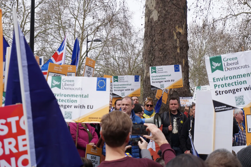 Ed Davey speaking at Lib Dem Rally - Stop Brexit March