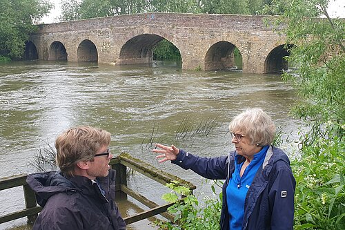 Dan Boatright-Greene in front of Pershore old bridge