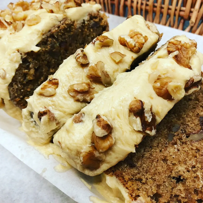 Vegan Coffee and walnut cake by The Food Rhino