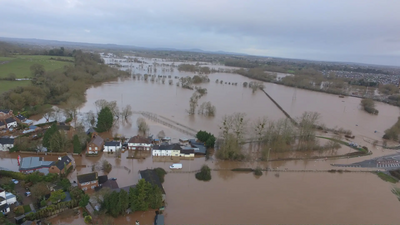 Powick Parish Malvern Flooded