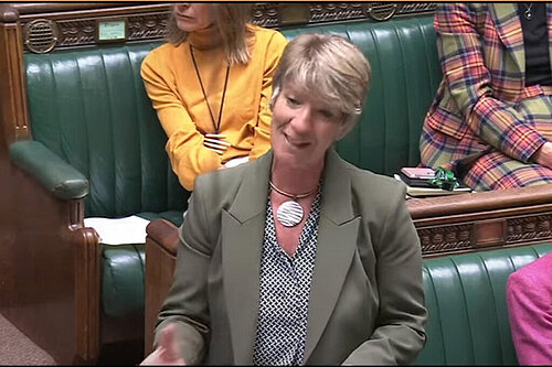 Pippa Heylings MP speaking in Parliament