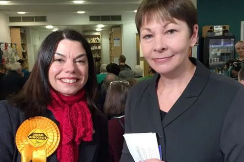 Sarah Olney and Caroline Lucas