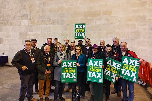 Helen with farmers in Westminster