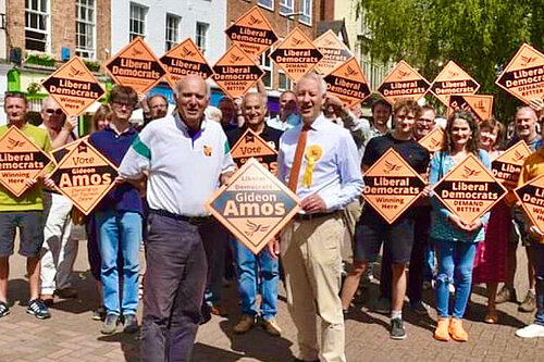 Vince Cable visiting Taunton and Wellington